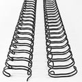 Binditek 100 Pack Double Loop Wire Binding Spines, 9/16Inch Binding Wire for Letter size, 3:1 Pitch, 120 Sheet Capacity, 32-Loop, Black, for Students and Coworkers by Binditek