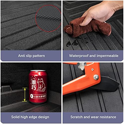 Elsetyler Custom Fit for Cargo Liner Lexus RZ 2023-2026 - Black TPE All Weather Heavy Duty Waterproof Rear Cargo Tray Trunk Floor Mat Protector - Image 6