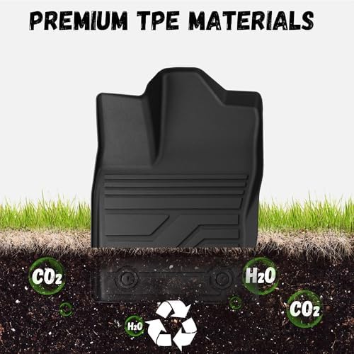Floor Mats for Toyota Tundra 2014-2021 (Only for CrewMax Cab), Custom Fit All-Weather TPE Floor Liners, Front & 2nd Row for Tundra Car Accessories - Image 7