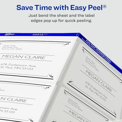 Avery Printable Shipping Labels with Sure Feed, 2" x 4", Matte Clear, 100 Blank Mailing Labels (18663) - Image 4