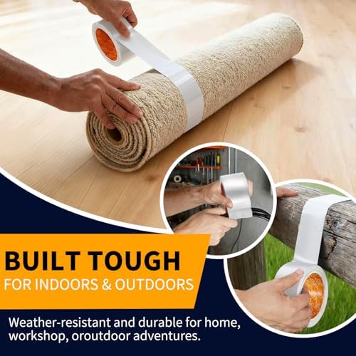 YONGJIN White Duct Tape Waterproof, 2 Pack, 2 Inch x 40 Yards Total - Image 6