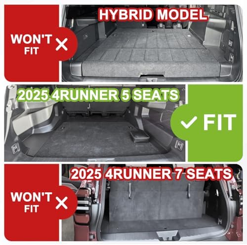TripleAliners Floor Mats for Toyota 4Runner 2025 2026 (6th Gen, 5-Seat) - Image 2