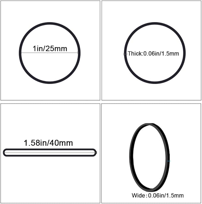Rubber Bands Size #10 Black 760pcs Elastic Rubber Band size10 1inch Small - Image 2
