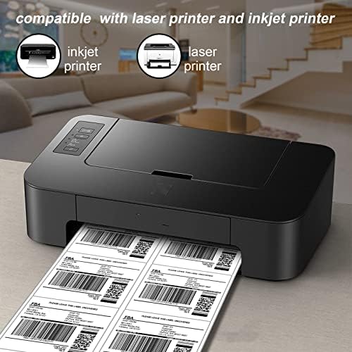 [30 Sheets 180 Labels] Shipping Labels 3 1/3"x4" Printable White 6 up Labels for Laser/Inkjet Printers, Mailing FBA Address Label Sticker Paper - Permanent Adhesive Label Blank - Image 6