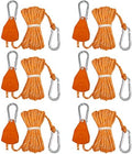 KOKKOYA 15ft Rope Ratchet Tie Downs Reflective Paracord Rollers 1/8in 6 Pcs by KOKKOYA
