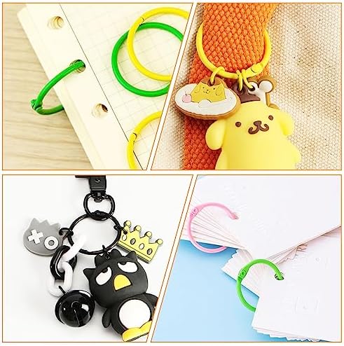 Small Binder Rings 1 inch, Book Rings 100pc, Flash Card Rings Index Card Ring Loose Leaf Binder Rings Multi-Color Ring Clips Metal Rings for Index Cards Rings for Paper (10 Colors) - Image 6