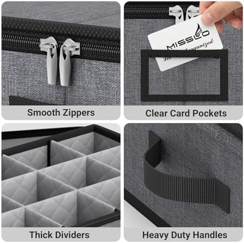 MISSLO Large Capacity China Storage Containers Hard Shell Plate Storage Containers, Kitchen Packing Moving Boxes for Dishes, Dinnerwares, Mugs Protectors, Grey, Mug Storage - Image 6