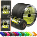 Paracord Rope 550 lb 4mm – Parachute Cord – Utility Camping Rope by TECEUM