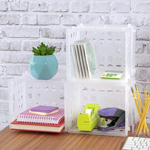 Sterilite Mini Crate, Multi-Purpose Plastic Storage Bin, Clear, 12 Pack by Sterilite