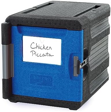 METRO Mightylite ML300-BU Front-Loading Insulated Pan Carrier - Professional-Grade Multipurpose Food Carrier and Catering Food Warmer - 45 qt or 4 Pan Capacity - Blue by Metro