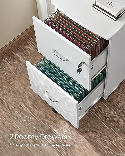 VASAGLE 2-Drawer File Cabinet, Small Rolling, Locking, Printer Stand - Image 5