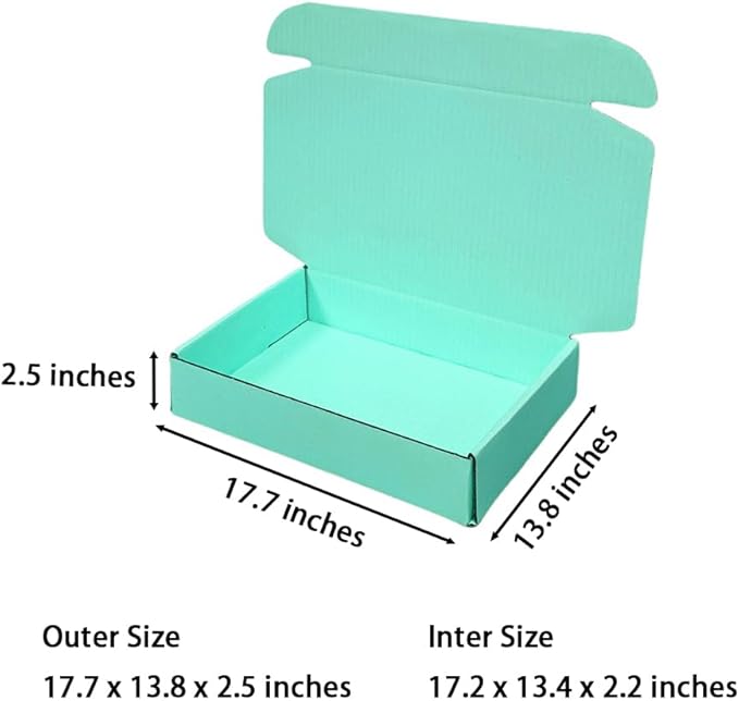 20 Pcs 17.7 x 13.8 x 2.5 inches X-Large Size Corrugated Cardboard Gift Boxes - Image 2