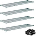 21" x 72" Extra Wire Shelves 4 Pack for Storage Racks, NSF Green Finish, 600 lb Capacity by Zedfire