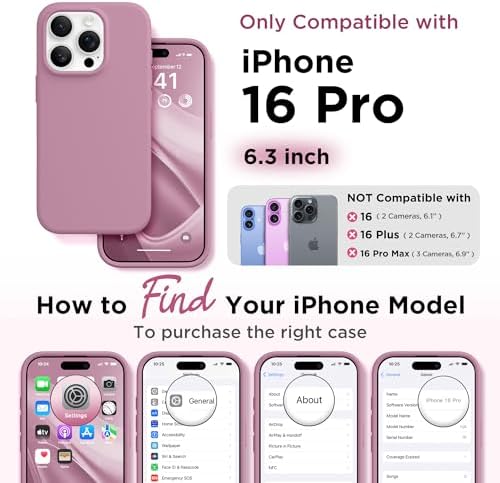GolbinBox Magnetic for iPhone 16 Pro Case, Silicone Cover, Blackcurrant - Image 2