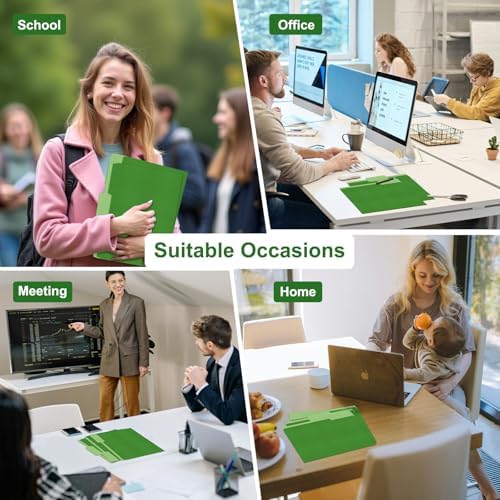 ViVin File Folder, 50 Pack Colored File Folders with 1/3-Cut Tabs, Fits 8.5 * 11 Letter Size Paper, Manilla Folders for Home Office School Documents(Green) - Image 6