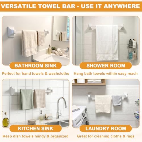 2 Pack 24 Inch Clear Bathroom Towel Bar Replacement Rod for Ceramic Holder - Image 5