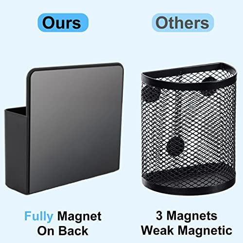 KITANIS Magnetic Pen Holder,2 Pack Magnetic Dry Erase Marker Holder with Generous Compartments,Strong Magnet Storage Marker Pen Pencil Organizer for Refrigerator,Whiteboard,Locker Accessories - Image 3