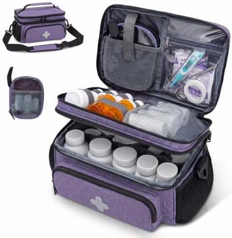 GDNasist Medicine Storage Bag, Medical Bag Pill Bottle Organizer Empty by GDNasist