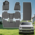 Floor Mats & Cargo Liner Compatible with 2022 2023 2024 2025 Jeep Wagoneer 8-Seat (NOT for 7-Seat/L/S/Grand Cherokee) Floor Liners Trunk Mat All Weather TPE Protection Car Floor Liners Full Set by AOMSAZTO