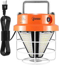 Led Temporary Work Light 100W，Super Bright 15000LM 5000k Construction Lights with Hook Portable Hanging Linkable Durable LED Work Temp Lights for Damp Location Outdoor Indoor Area Lighting by LightupEveryCorner