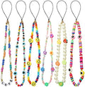 6PCS Beaded Phone Charms Strap Fruit Star Faux Pearl Rainbow Beads Phone Chains Beaded Lanyard for Camera Key Wallet Valentines Day Gifts for Her Women by Taouzi