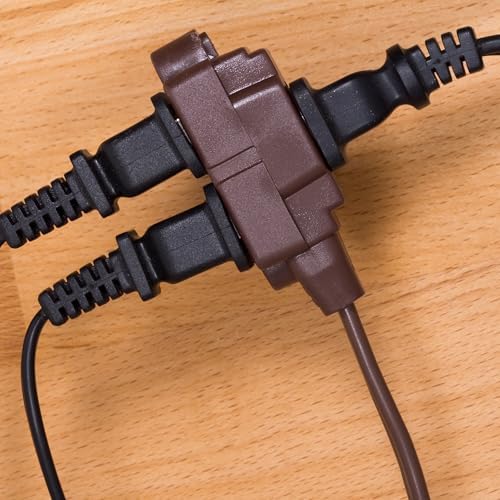 GE 3-Outlet Extension Cord with Multiple Outlets 12 Ft Power Strip 2 Prong - Image 3