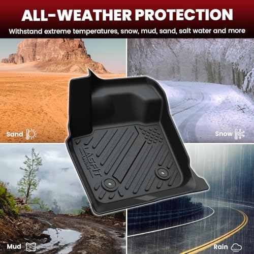 LASFIT Floor Mats for Lexus ES 2025-2019 with Cargo Mat, TPE Black - Image 3
