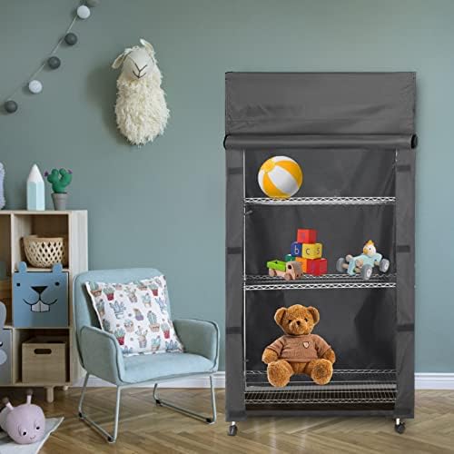 Shelving Cover for Storage Shelf & Wire Rack, Fits 36"x18"x62" - Image 6