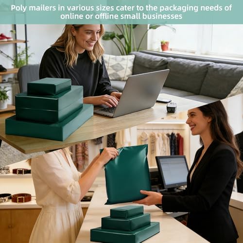 Famagic 30 Pack Green Poly Mailers Variety Pack, Bulk, 10x13&14.5x19&19x24 - Image 6
