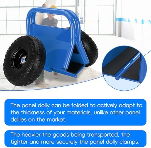Heavy Duty Panel Dolly Slab Dolly 10 Inch Solid Rubber Tires - Image 5