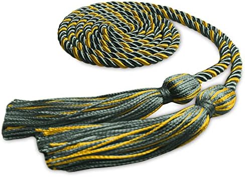 Endea Graduation Single Honor Cord Two-Color (Forest Green/Gold) by EndeaGraduation