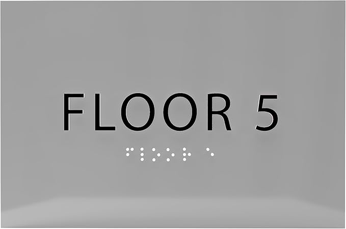 6" X4" Floor 5 Sign by ADACentralSigns