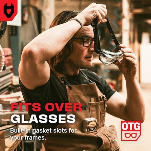NoCry Anti-Fog Safety Goggles Over Glasses For Men & Women With Soft Gasket - Image 4