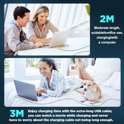 USB C to USB C Cable 6FT+10FT 2Pack 60W iPhone 17 16 15 Charger Cord Long Type C to C Cable Fast Charging for Apple iPhone 17 16 15/Pro/Pro Max/Plus/iPad Pro Air/MacBook/Air/Mini/Samsung Galaxy-Black - Image 7
