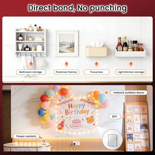 NULTAT Double Sided Tape Heavy Duty, Nano Reusable, Removable, Washable Double Stick Tape for Wall, Multipurpose Clear Adhesive High Temperature Tape 1.18" x 120"(10 Feet) - Image 6