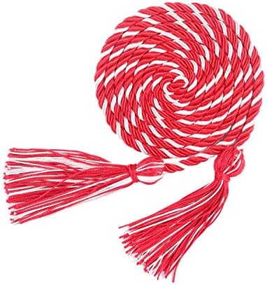 Graduation Honor Cords, 68" Long (Red/White) by UIALECG