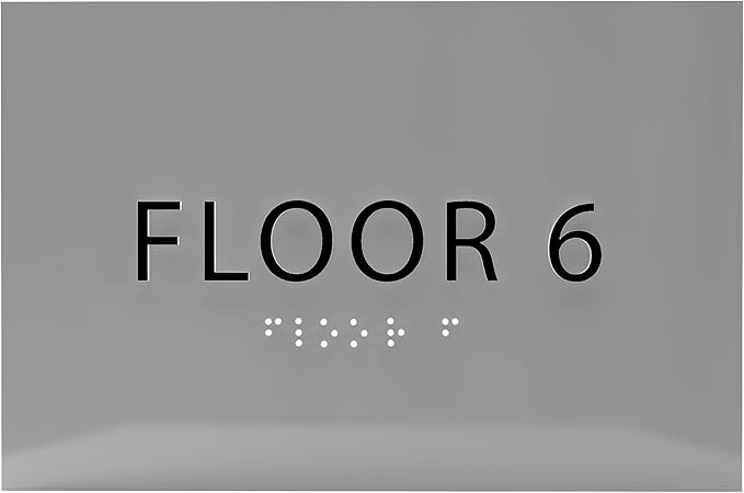 6" X4" Floor 6 Sign by ADACentralSigns