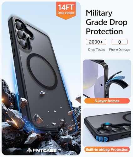 FNTCASE for Samsung Galaxy S25/S24 Case, Fit for Magsafe, Screen Protector - Image 5