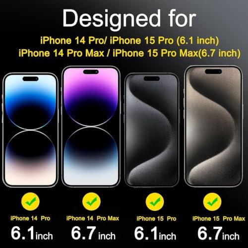 Ferilinso Camera Lens Protector for iPhone 14 Pro Max/15 Pro Max/14 15 Pro - Image 2