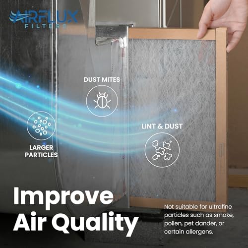 Fiberglass Air Filter -16x20x1Air Filter 12 Pack - Non Pleated 16"x20"x1", AC Filters for Home, Fiberglass, HVAC filters, Heater, Furnace Catcher for Dust - 1 YEAR SUPPLY - Image 4