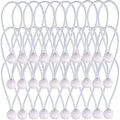 AOPRIE 30 Pack Bungee Balls, White Ball Bungee Heavy Duty Heavyweight 9inches Tarp Bungee Cords, Weather Resistant Tie Down Strap 4mm Thickness - for Camping, Tents, Cargo, Holding Wire and Hoses by AOPRIE