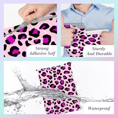 Fuxury Poly Mailers 10x13" 1200pcs,Cute Shipping Bag for Clothes,Pink Leopard - Image 5
