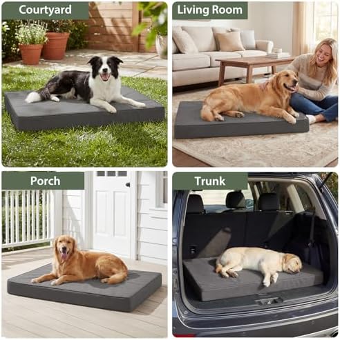 WNPETHOME Outdoor Waterproof Dog Bed Large Sized, Washable Creat Pad 54" - Image 2