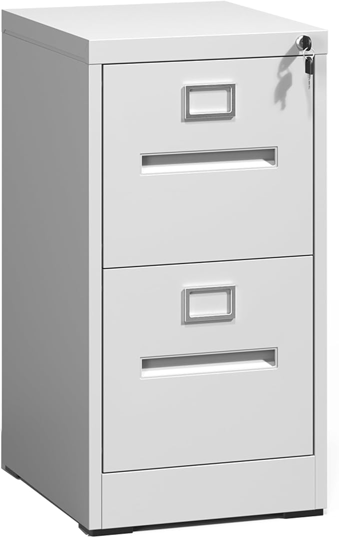 Metal File Cabinet with Drawer, Vertical File Cabinet with Lock by IKIMIMetalFurniture
