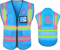 YOWESHOP High Reflective Visibility Safety Vest Custom Your Logo Safety Workwear by YOWESHOP