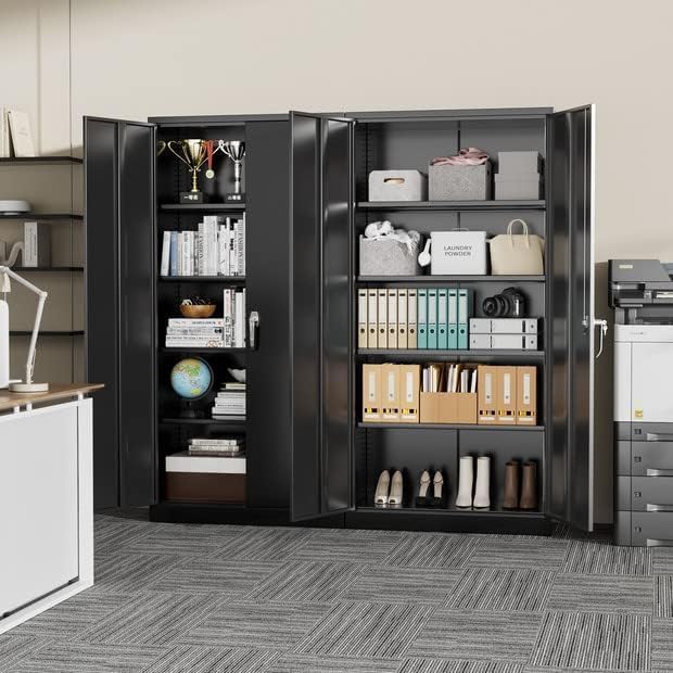 Greenvelly 72" H Metal Storage Cabinet, Lockable Steel Cabinets - Image 9