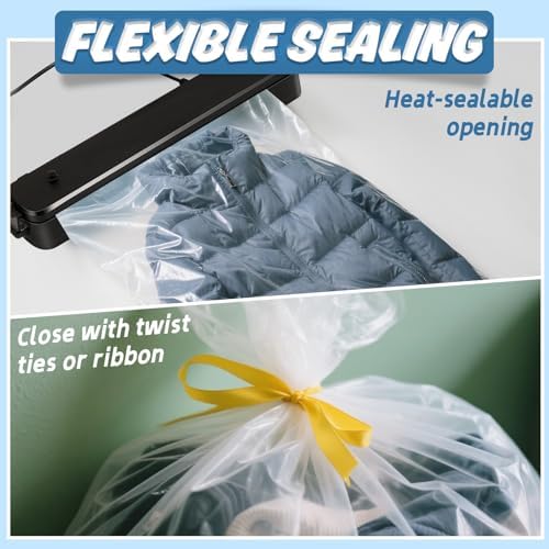 RAINFLOW 25 Pack Clear Plastic Flat Open Poly Bags 18 x 24 Inch - Image 7