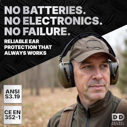 Decibel Defense Ear Protection, 37 dB NRR Ear Muffs (GREEN) - Image 5
