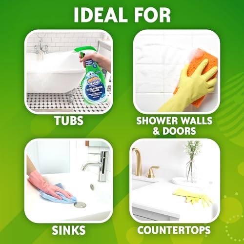 Scrubbing Bubbles Mega Shower Foamer Disinfecting Spray, Multi-Surface Bathroom and Tile Cleaner Grime Fighter, Removes 100% Soap Scum, Rainshower Scent, 32 oz - Image 3