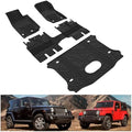 Kiwi Master Floor Mats & Cargo Mat for 2015-2018 Jeep Wrangler JK 4 Door by KIWIMASTER